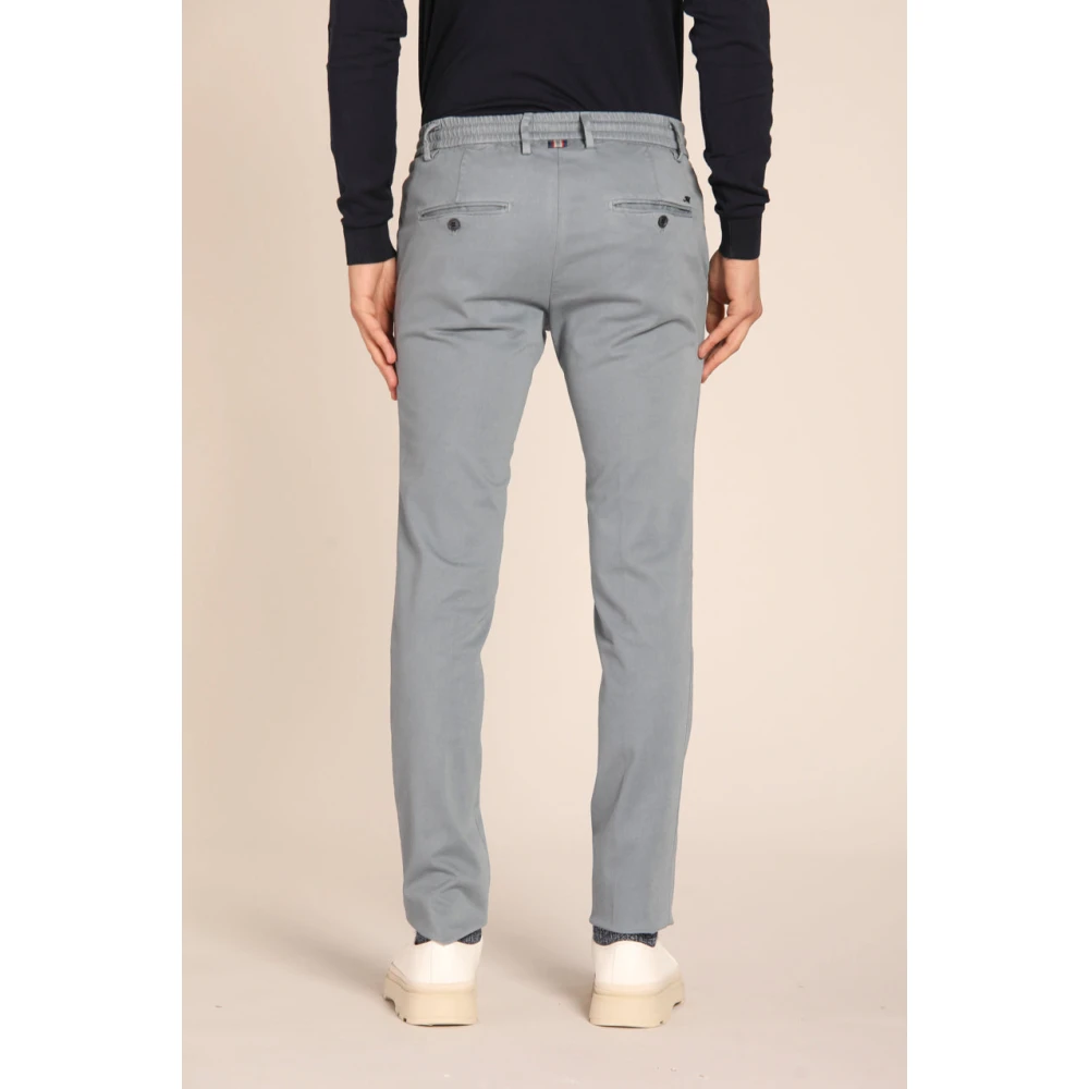 Mason's Slim Fit Jogger Chino Broek Blue Heren