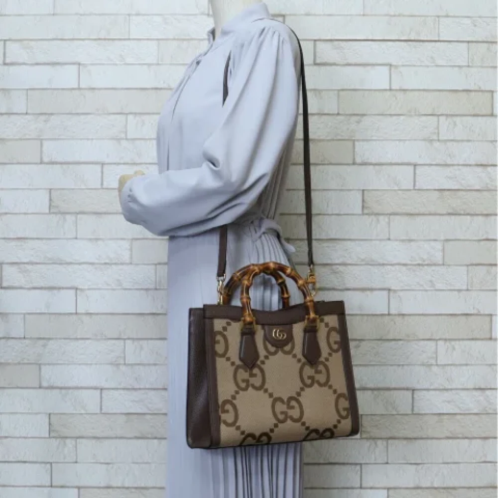 Gucci Vintage Pre-owned Fabric gucci-bags Brown Dames
