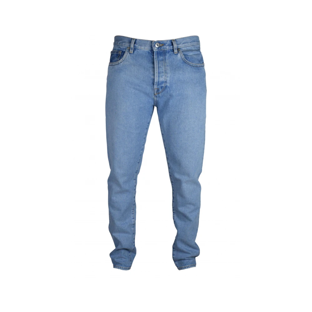 Valentino Garavani Slim-fit Blauwe Jeans met Vltn Logo Blue Heren