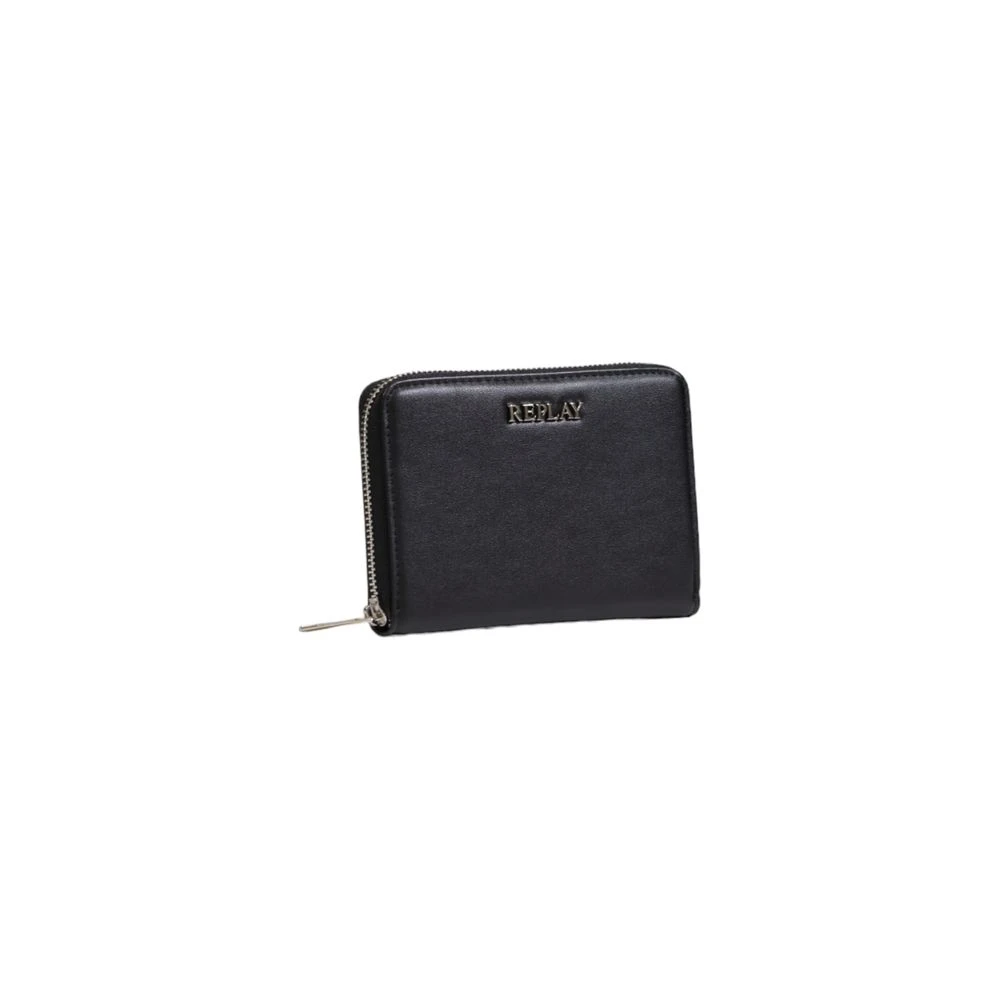 Replay Zwarte Polyester Portemonnee voor Vrouwen Black Dames