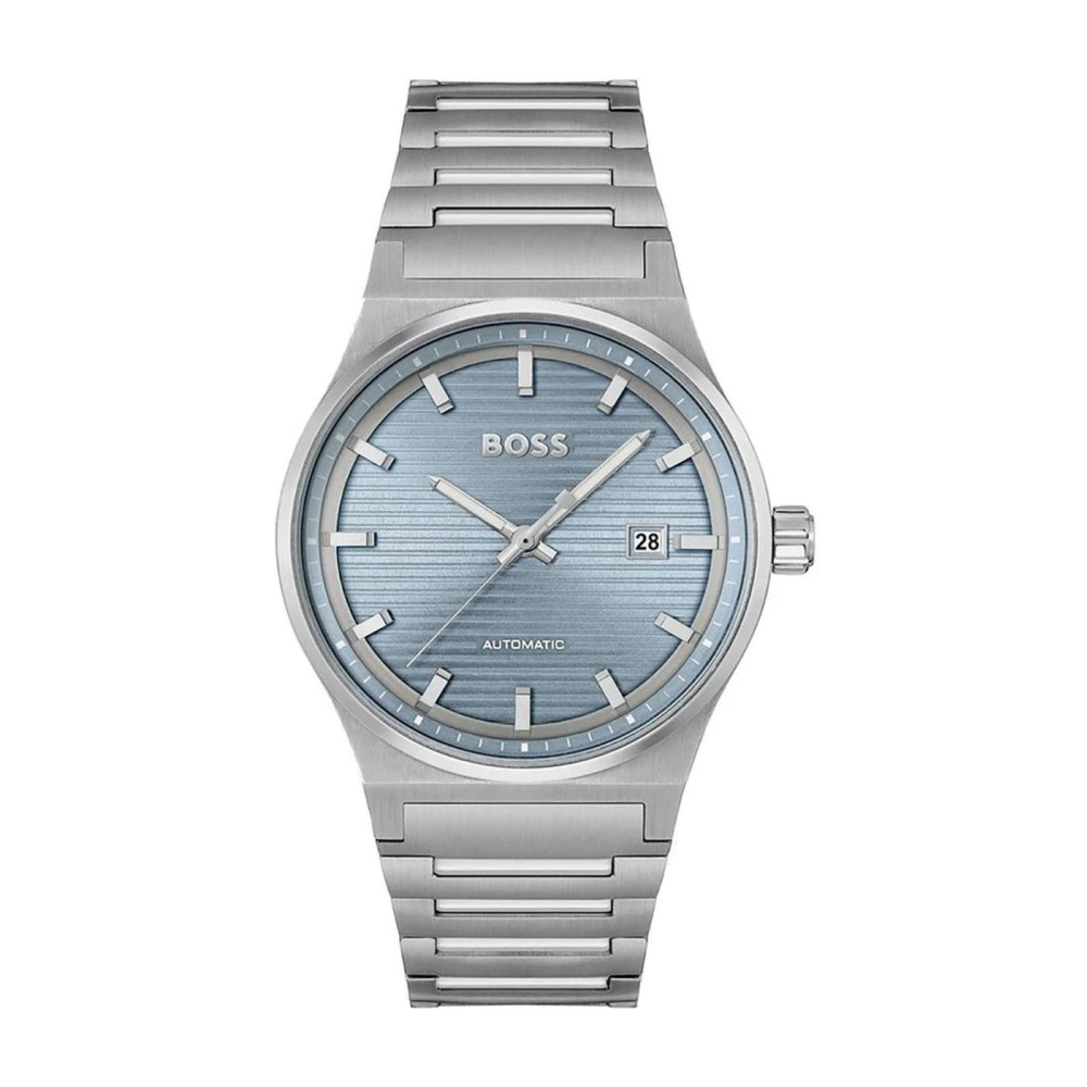 Hugo Men's Gray Stainless Steel Dress Watch With Date Function - Watches - One Size- Accessories