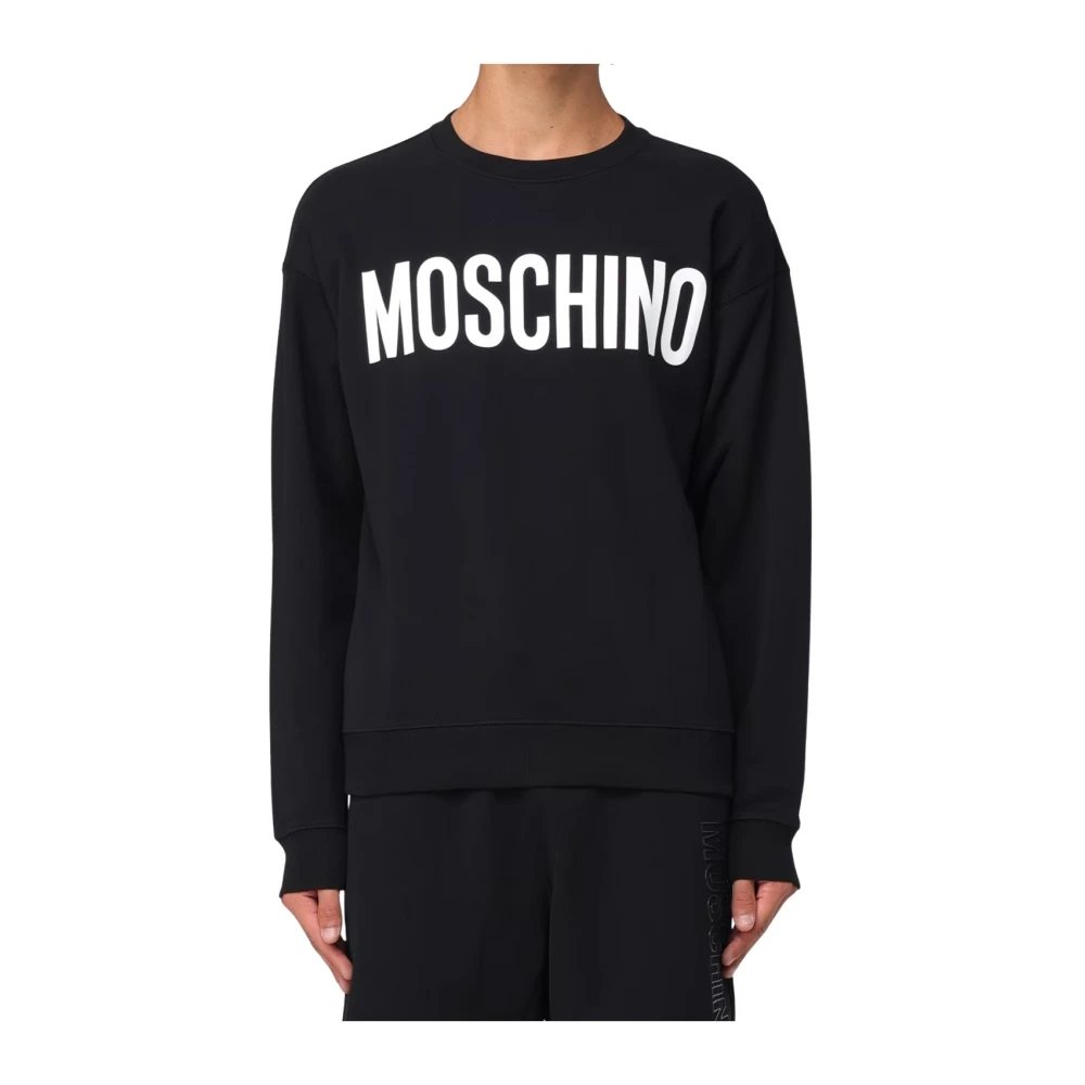 Moschino Zwarte Sweaters voor Mannen Black Heren