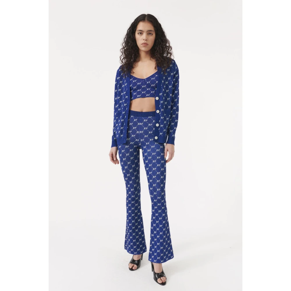 BAUM UND PFERDGARTEN Harlequin Crop Top Blue Dames