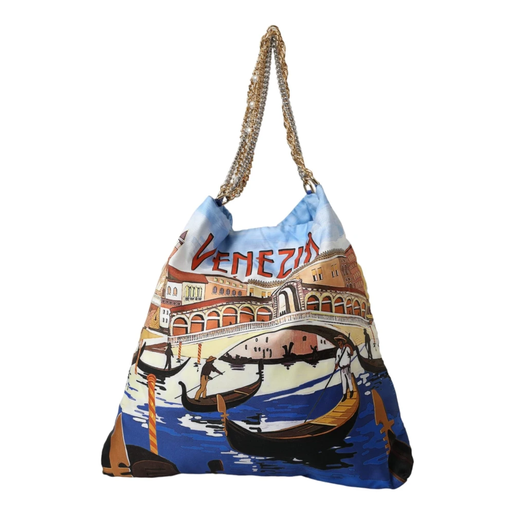 Dolce & Gabbana Multicolor Canvas Shopping Tote Tas Multicolor Dames