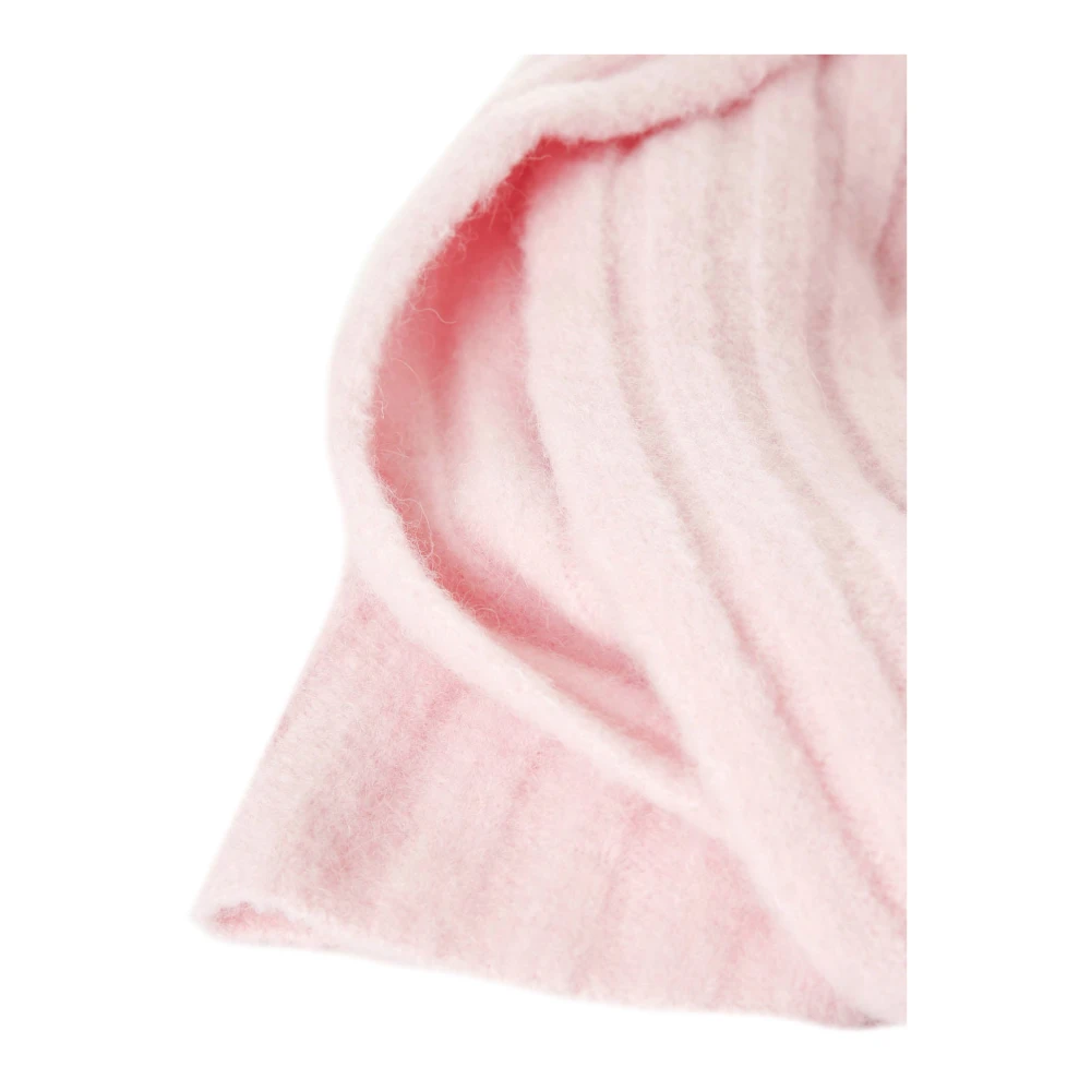 American vintage Gebreide Sjaal met Logopatch Pink Unisex