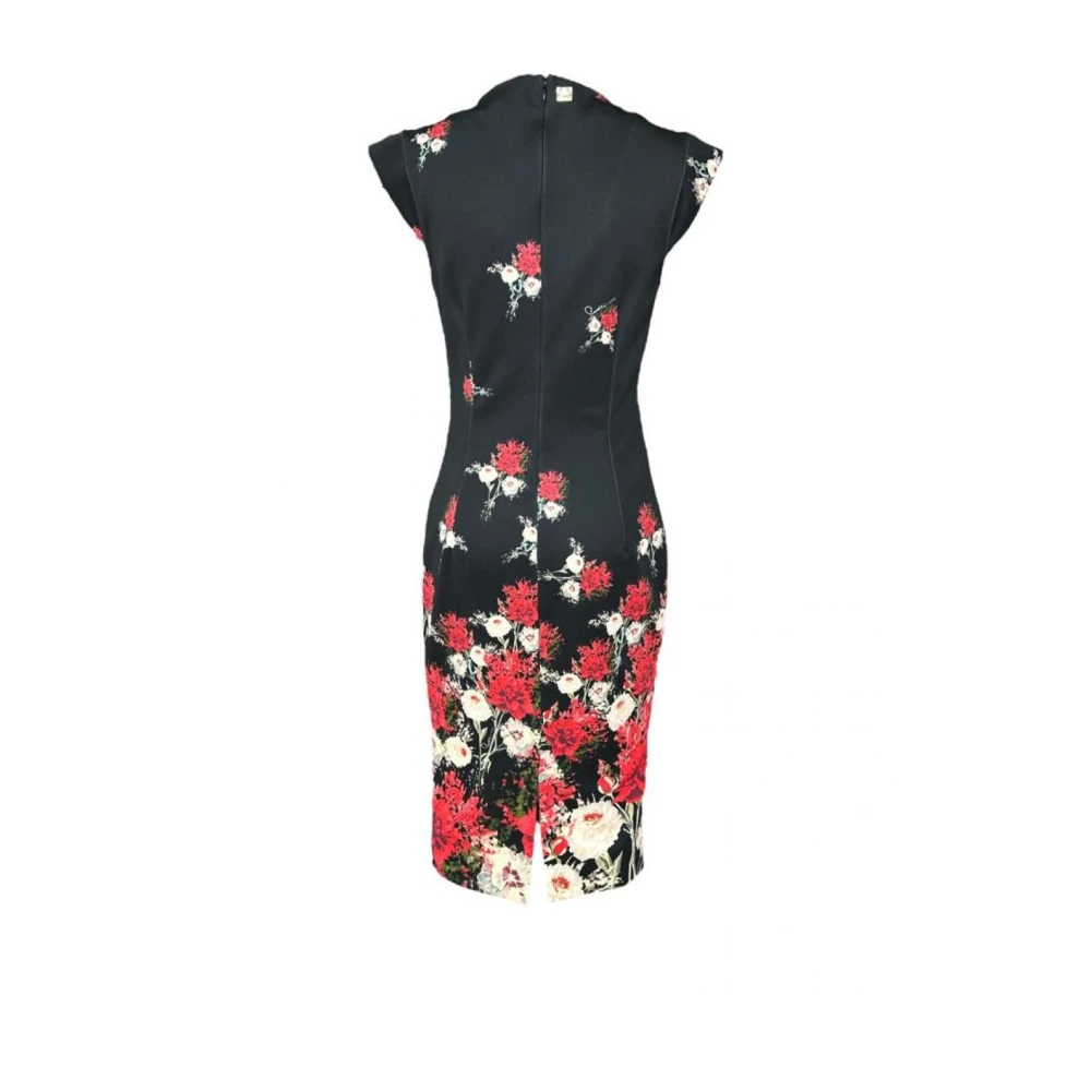 Cavalli Class Bloemen Bodycon Jurk met Strik Detail Multicolor Dames