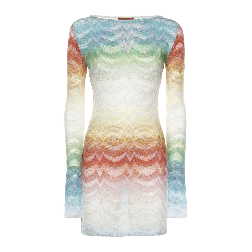 Missoni Women's Multicolor Short Dresses, M, Shaded Viscose Lamé Mini Dress