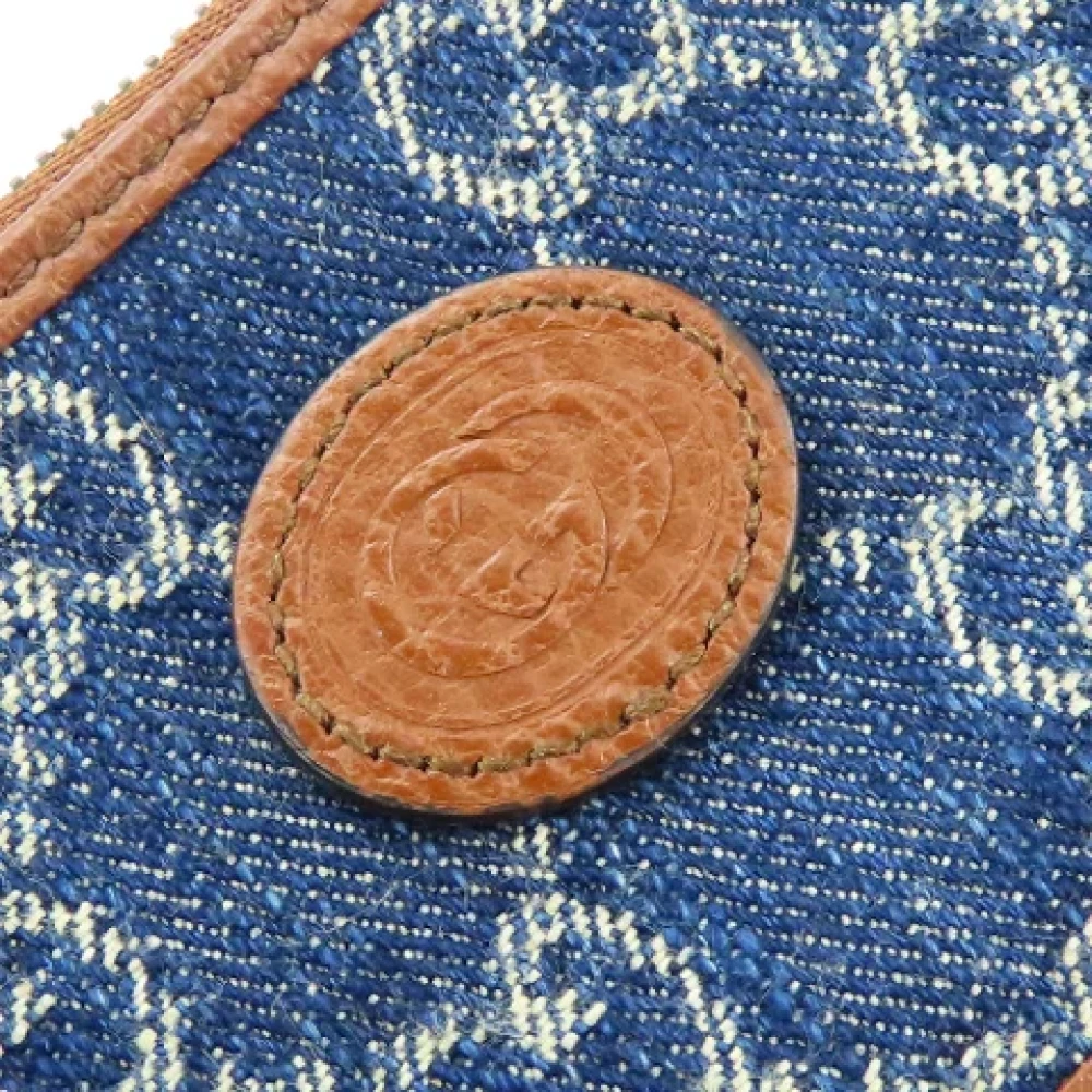Gucci Vintage Pre-owned Canvas wallets Blue Dames