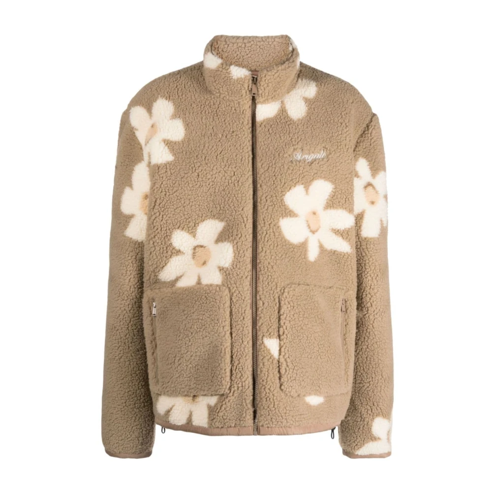 Axel Arigato Billie Flower Fleece Jacket Brown Dames