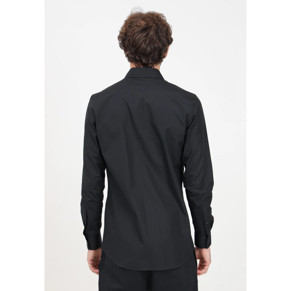 Moschino Zwarte Katoenen Regular Fit Overhemd Black Heren
