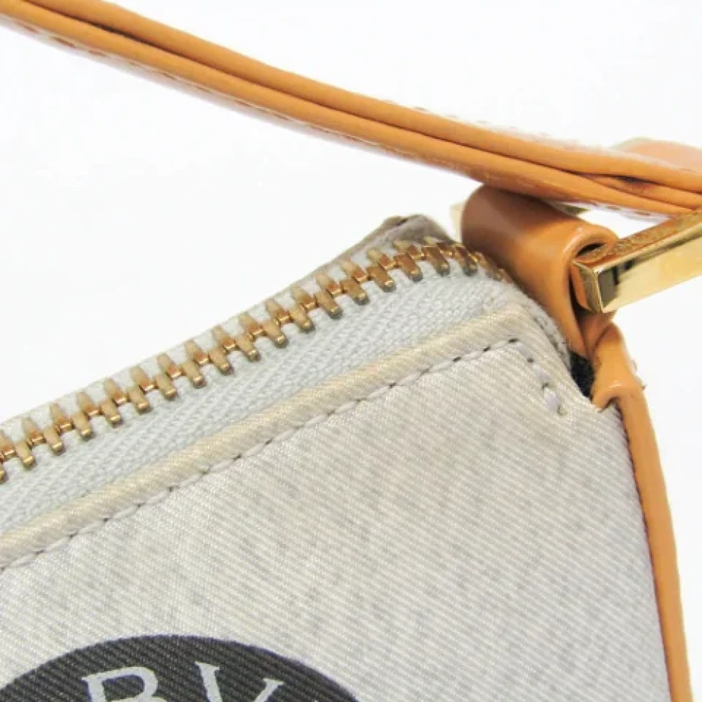 Bvlgari Vintage Pre-owned Leather shoulder-bags Beige Dames