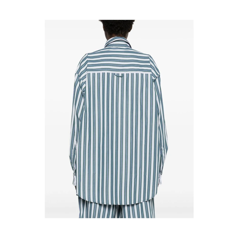Remain Birger Christensen Donkergroene Button-Up Shirt met Box-Pleat Detail Green Dames