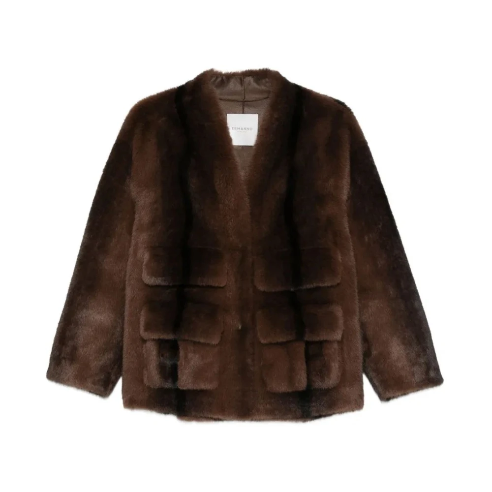 Jackets > Faux Fur & Shearling Jackets - - Ermanno Scervino - Modalova