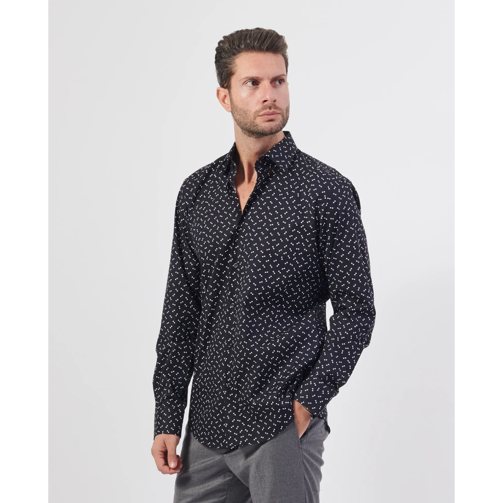 Hugo Boss Moderne Zwarte Overhemd met Regular Fit Black Heren