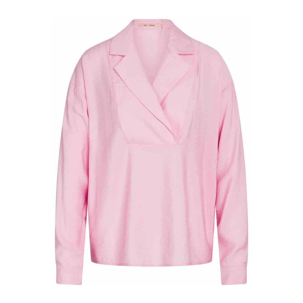 RUE de Femme Elegante Wrap Blouse in Rosewater Pink Dames