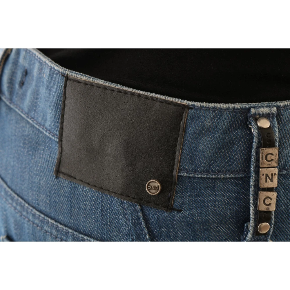 Costume National Elegante Boy Fit Blue Wash Jeans Blue Dames