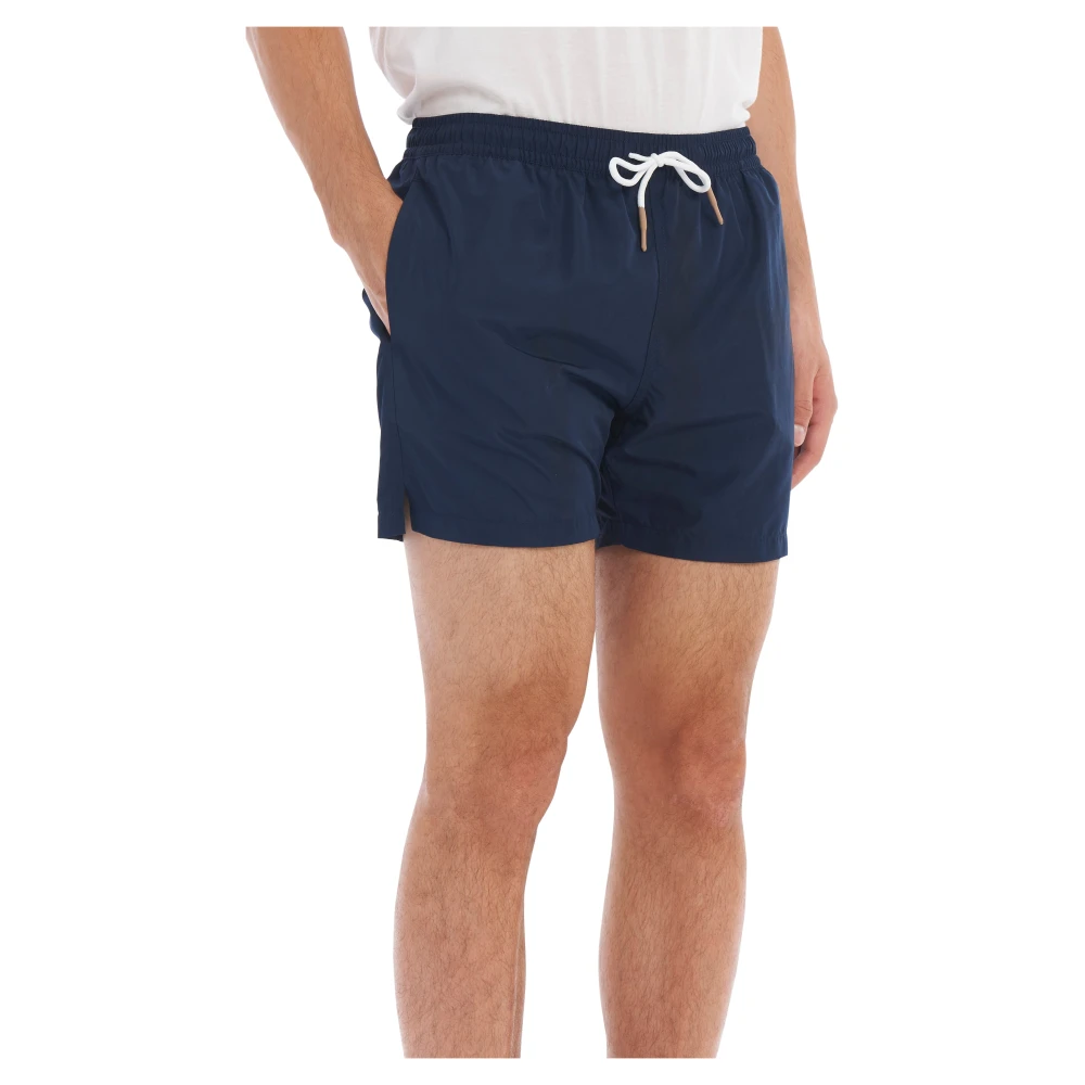 Eleventy Strandshorts Ss23 Blue Heren
