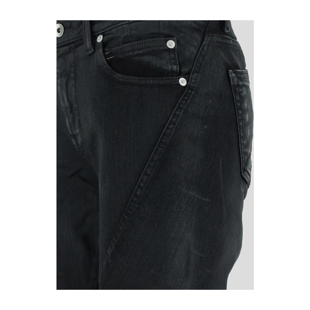 Rick Owens Katoenen Bias Bootcut Broek Black Dames
