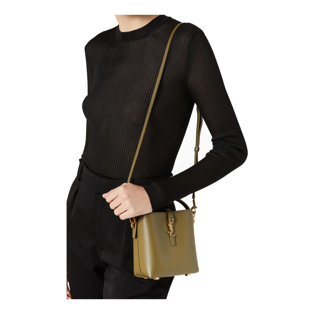 Saint Laurent Mini Schoudertas met Cassandre Sluiting Green Dames