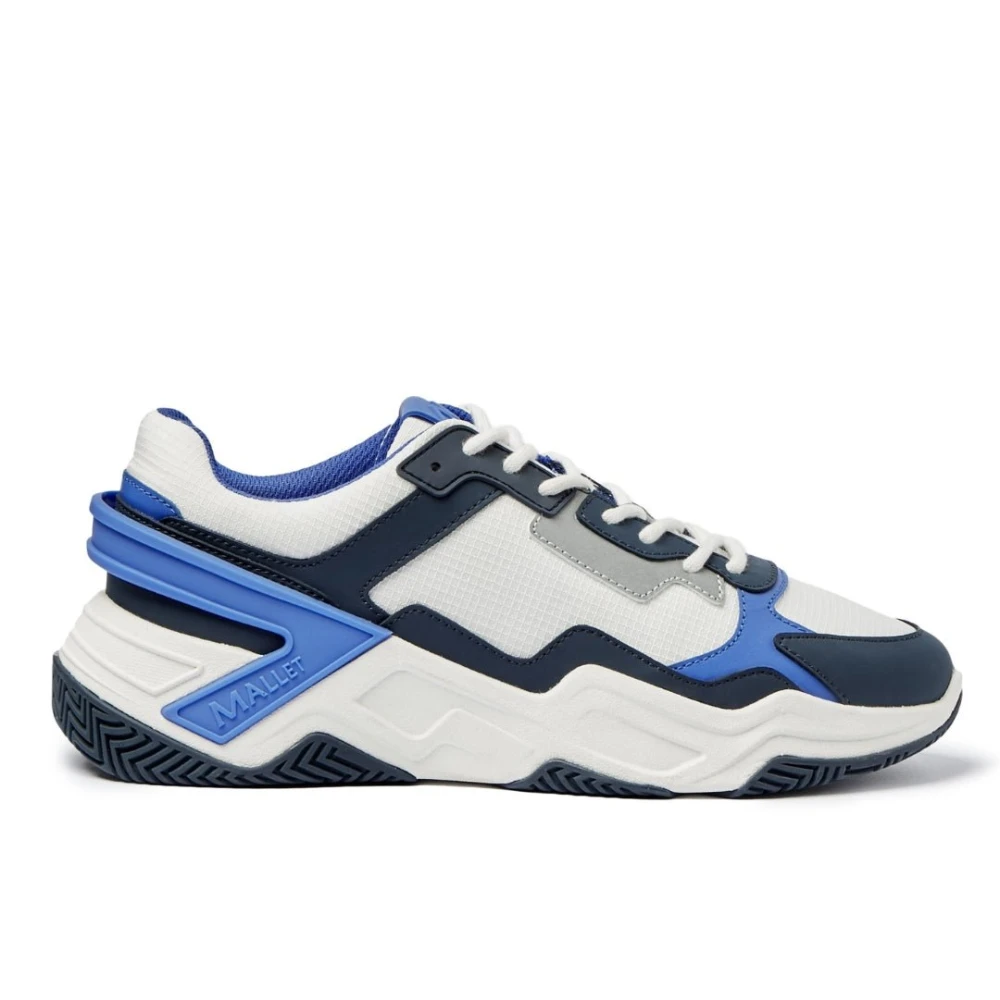 Mallet London Witte Marineblauwe Sneakers met Gedurfd Ontwerp Heren Schoenen Veelkleurig Multicolor