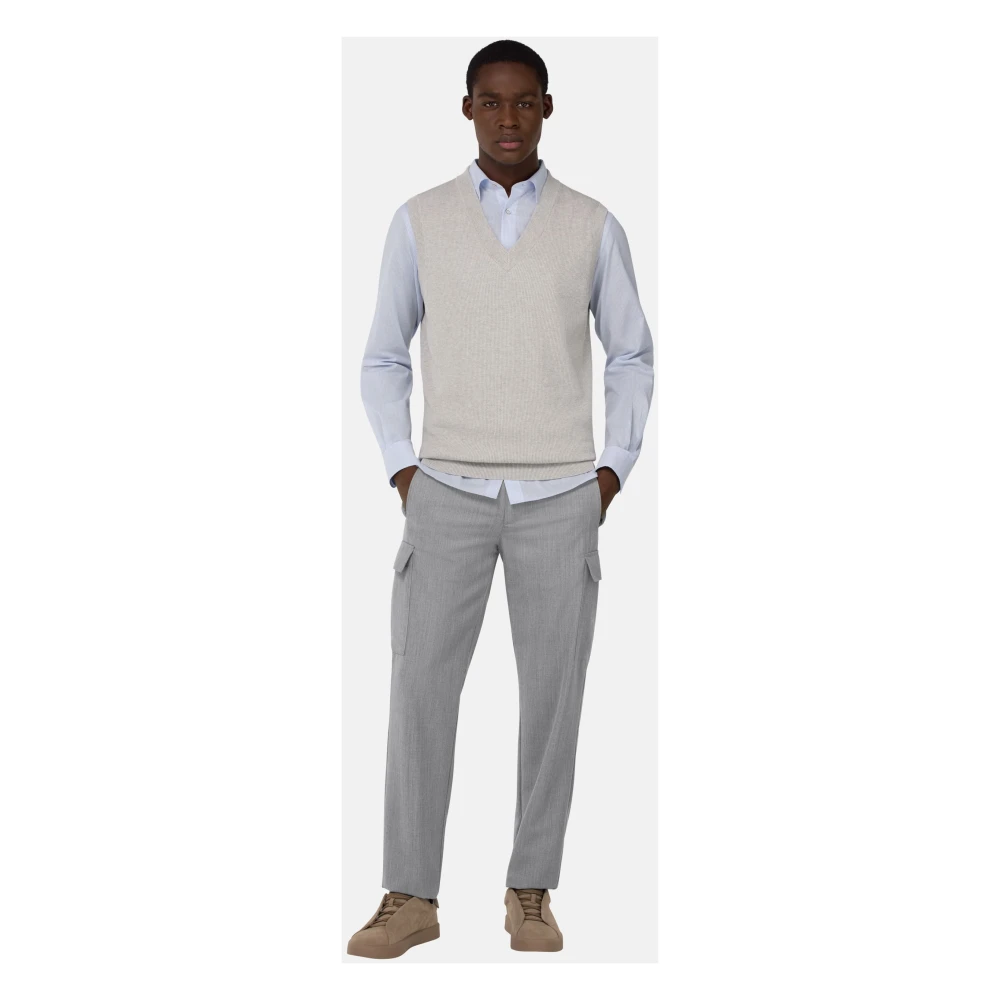 Boggi Milano B Reizen Technische wollen broek Gray Heren