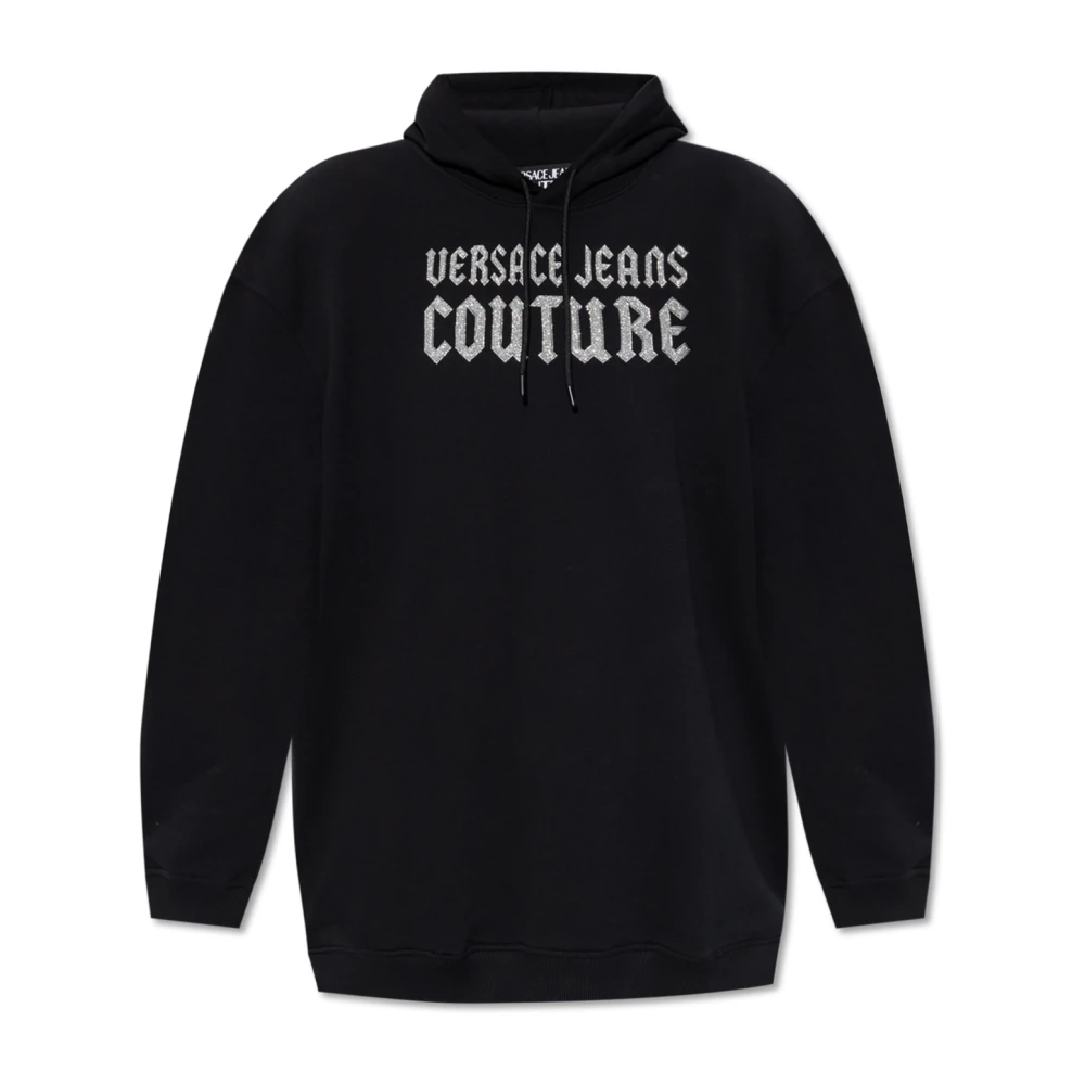 Versace Jeans Couture Oversized hoodie Black Dames