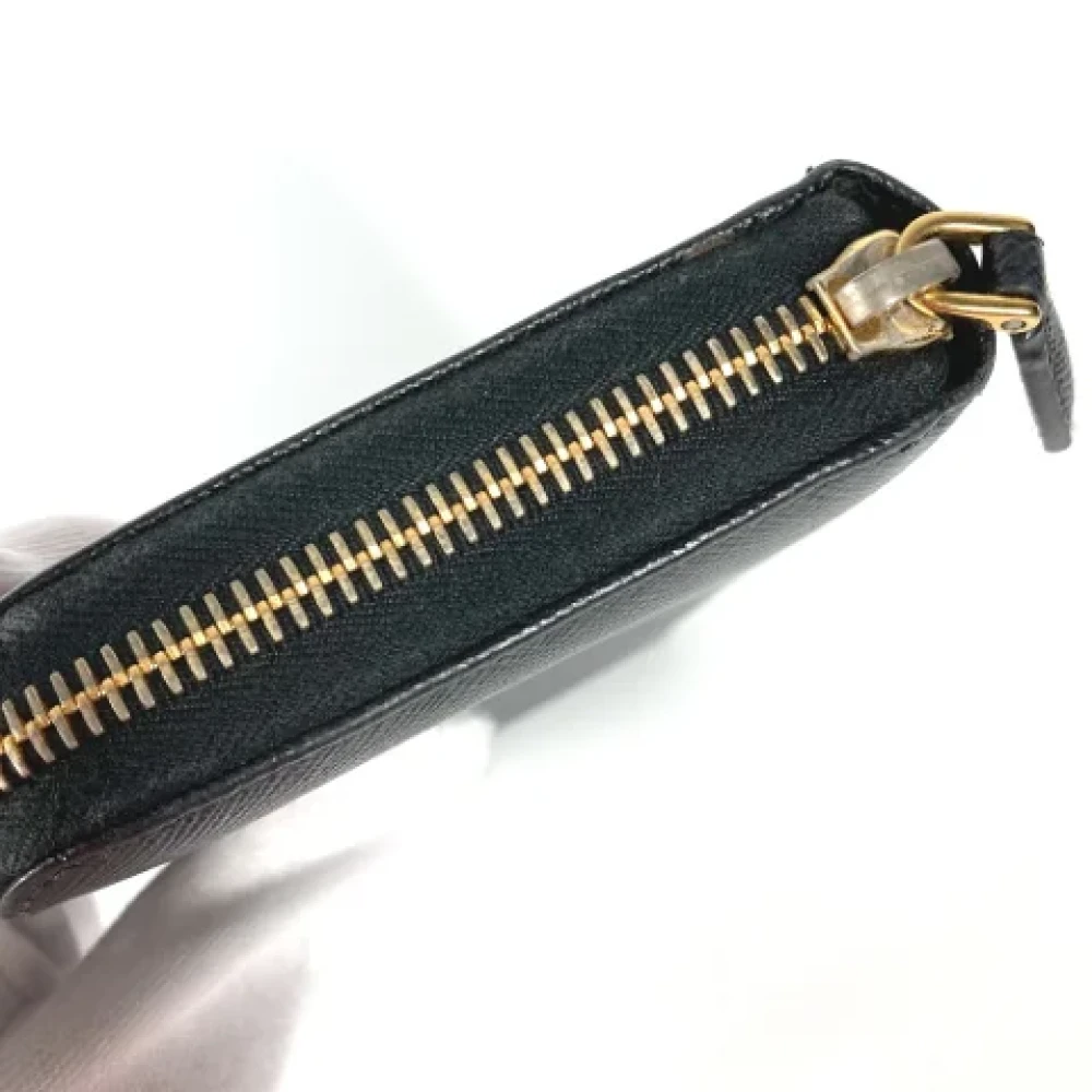 Prada Vintage Pre-owned Leather wallets Black Dames