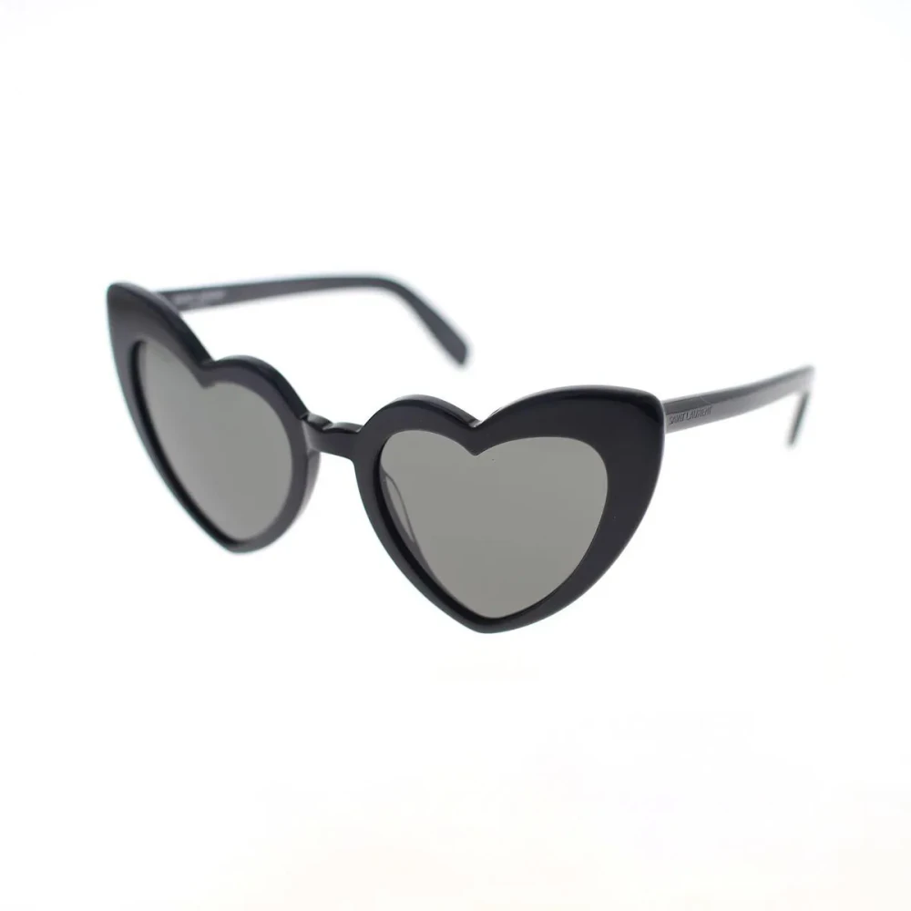 Saint Laurent Women's Black Sunglasses, 54 Mm, Heart-Shaped Cat-Eye Sunglasses New Wave