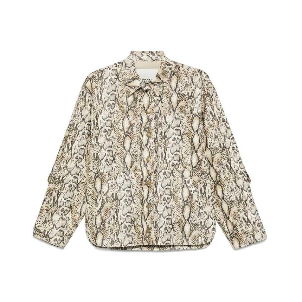 Isabel marant Beige Front Press-Stud Buitenkleding Multicolor Dames