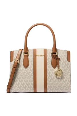 Becca Medium Signature Logo Stripe Satchel