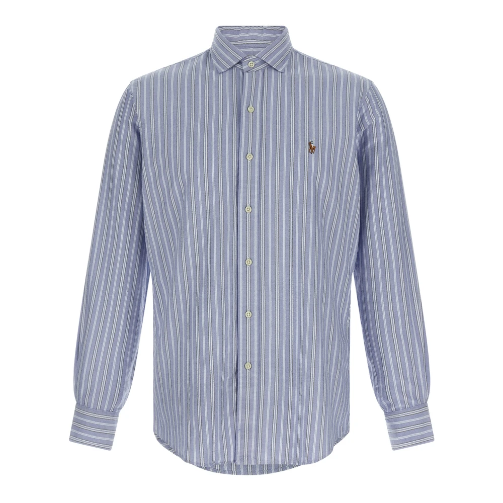 Polo Ralph Lauren Men's Blue Striped Cotton Oxford Shirt