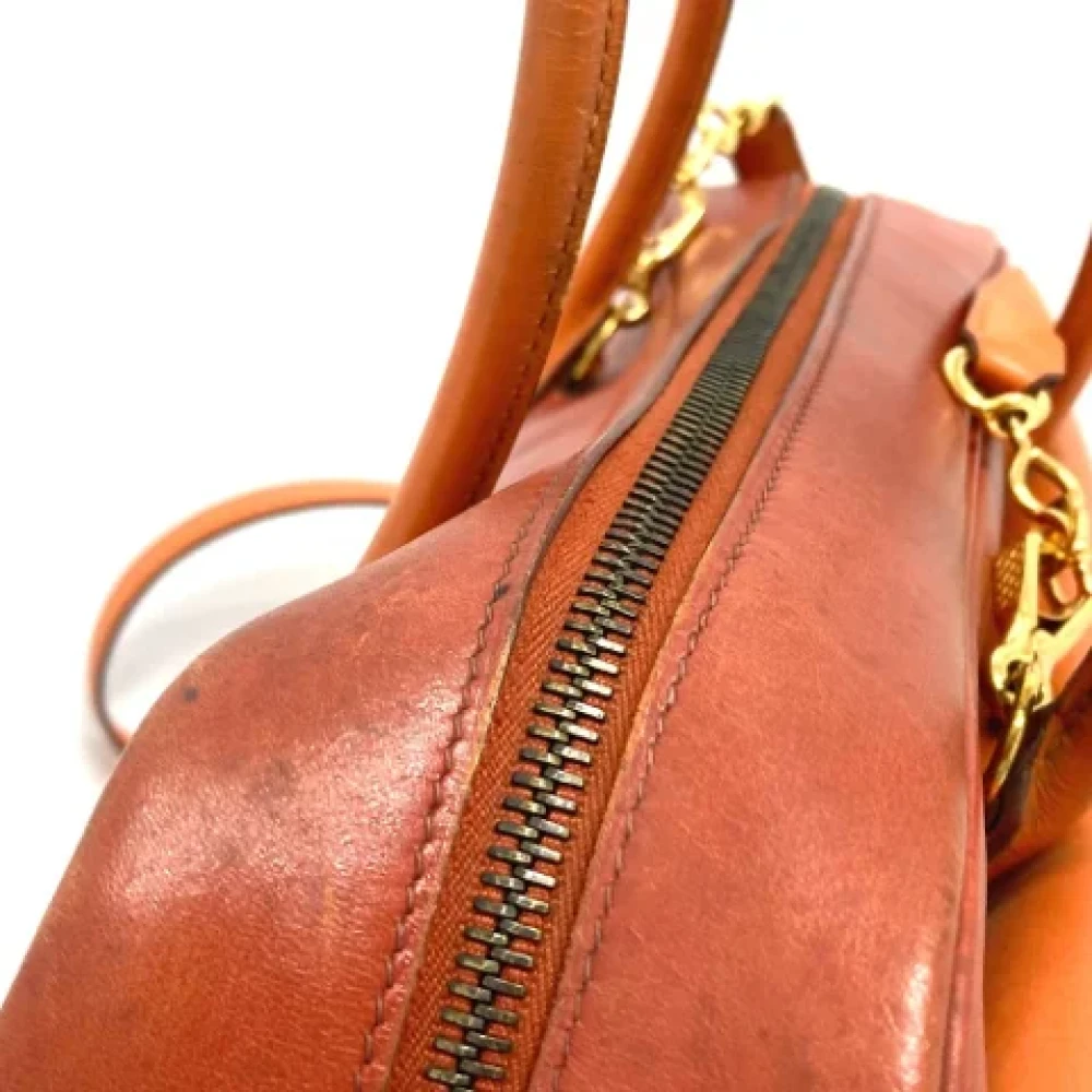 Hermès Vintage Pre-owned Leather handbags Orange Dames