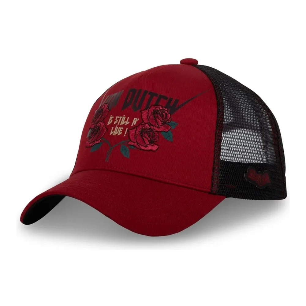 Von Dutch Rode Roos Gun Trucker Cap Red Heren