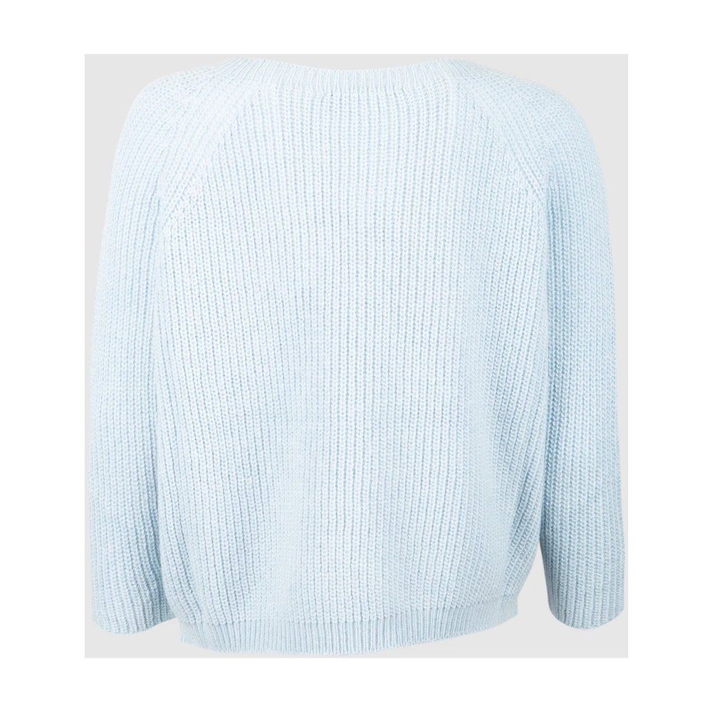 Max Mara Weekend Heldere Blauwe Mohair Crewneck Sweater Blue Dames