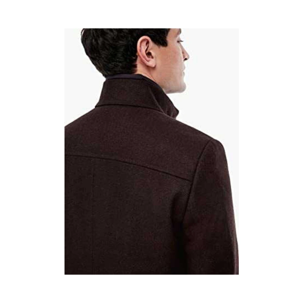 s.Oliver Korte Jas Stijl Comfortabele Pasvorm Brown Heren
