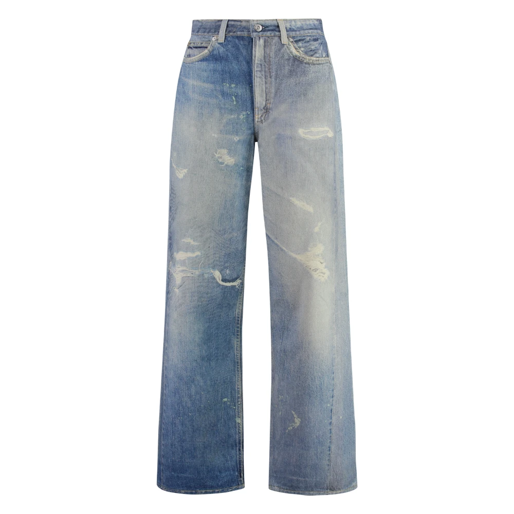 Our Legacy Women's Blue Full Cut Digital Print Jeans - Woman Jeans Fr - 36 - Image 5
