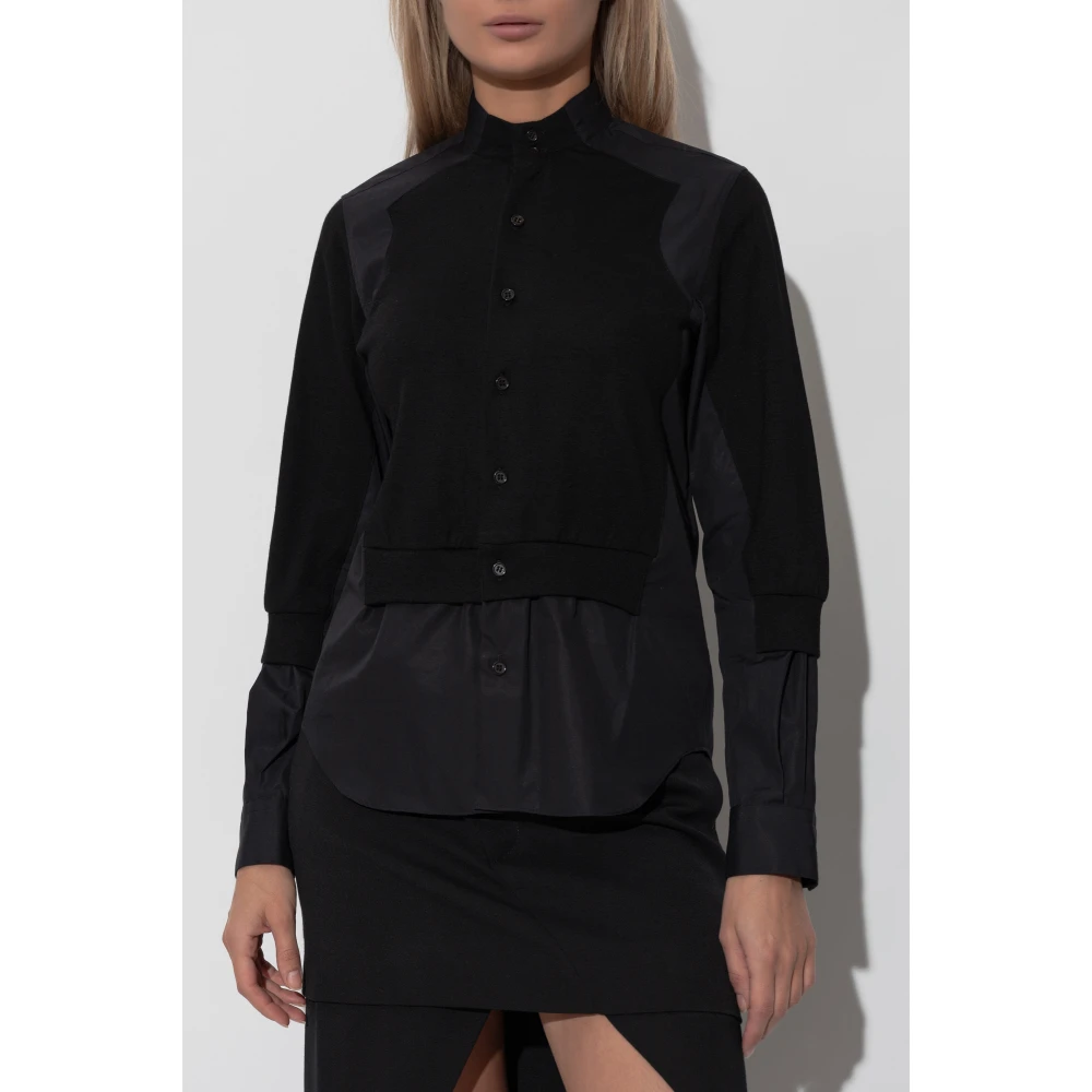Comme des Garçons Shirt met cardigan motief Black Dames