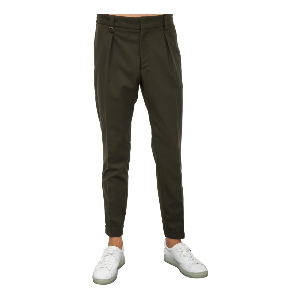 Paolo Pecora Groene Stoffen Broek Green Heren