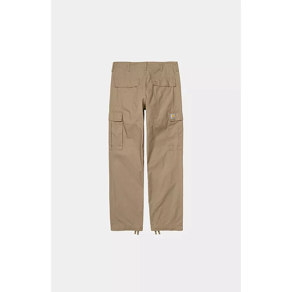 Carhartt WIP Reguliere Cargo Broek Leer Gewassen Beige Heren