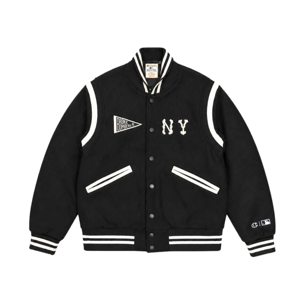 Champion Men's Multicolor New York Yankees Mlb Cooperstown Varsity Jacket Black Extra Large - Image 3