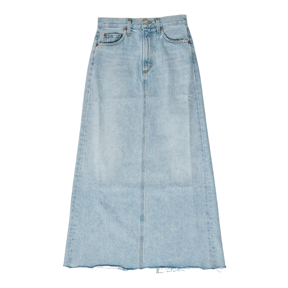 Agolde Blue Hilla Skirt - Female - Denim Skirts - W26 - Skirts