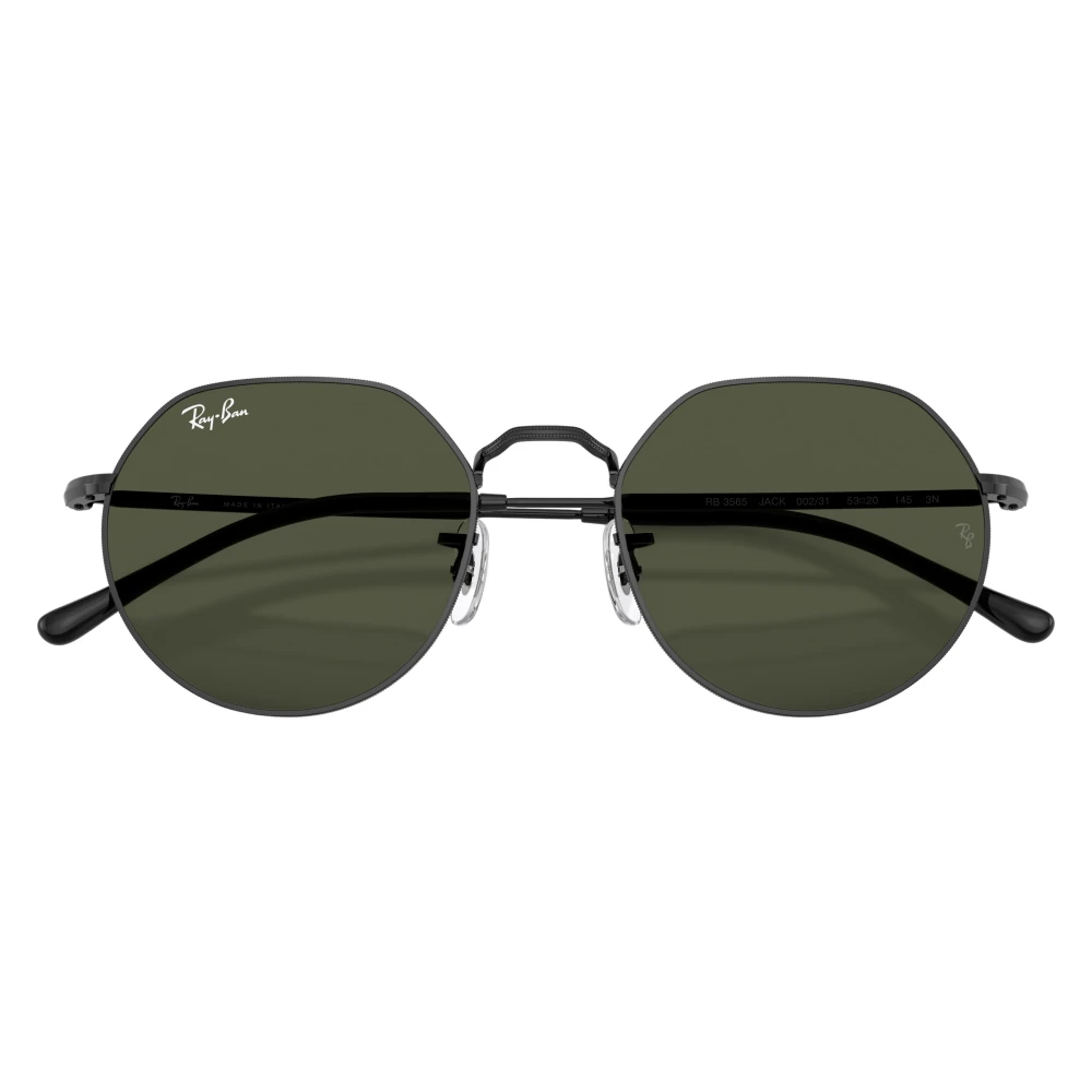 Ray - Ban Unisex Green Ray - Ban Rb3565 Jack 002/31 Sunglasses Metal Black Geometric Normal - Image 2