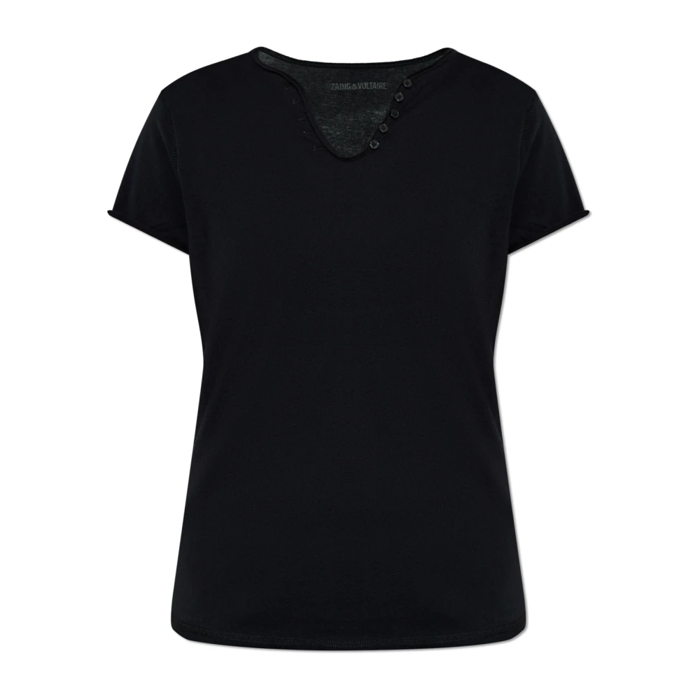 Zadig & Voltaire T-shirt 'Tunisien' Black Dames