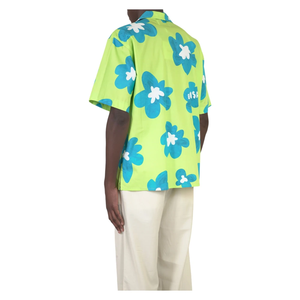 Bonsai Zuur Groen Bloom Bowling Shirt Multicolor Heren