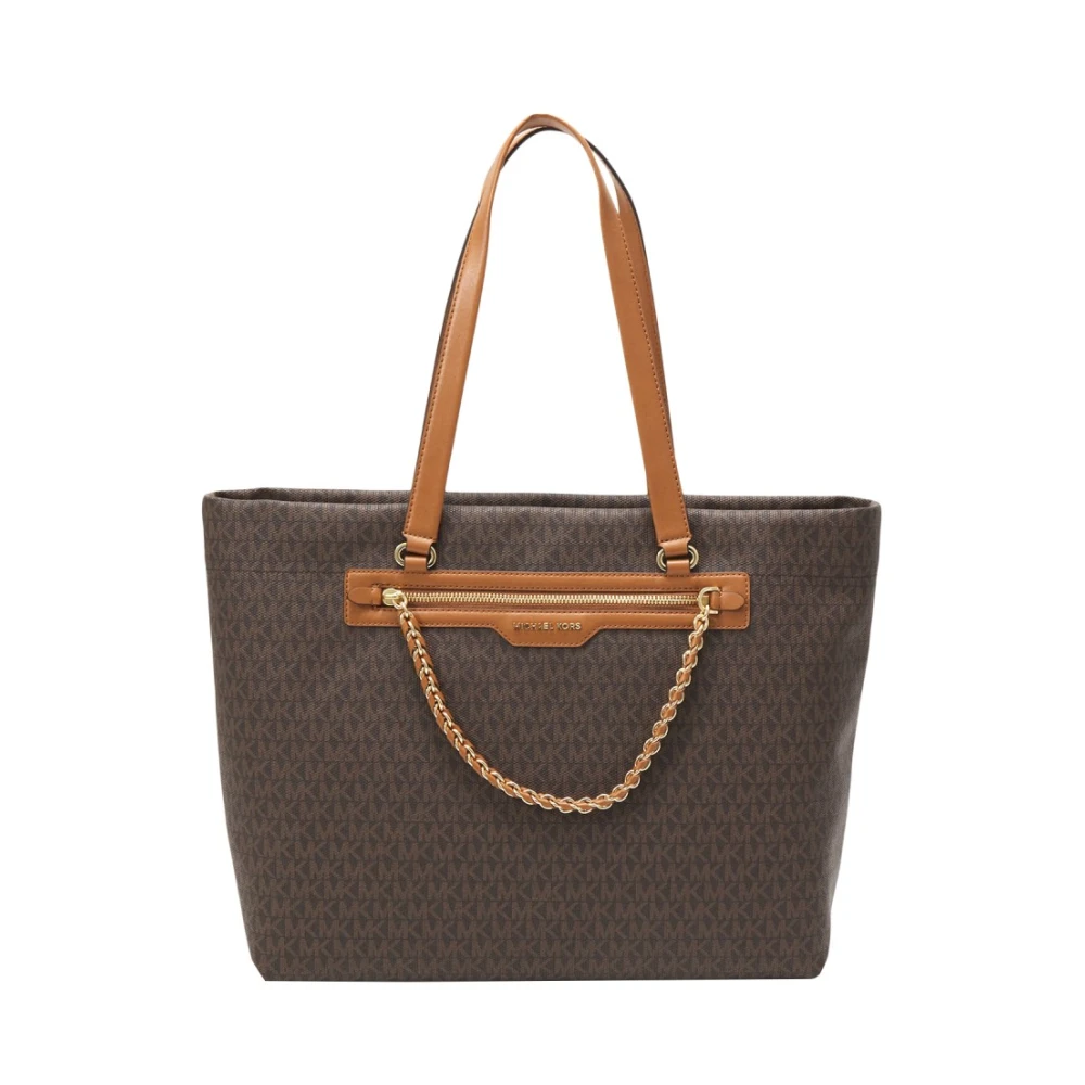 Michael Kors Bruine Shopper Tas met Gouden Details Brown Dames