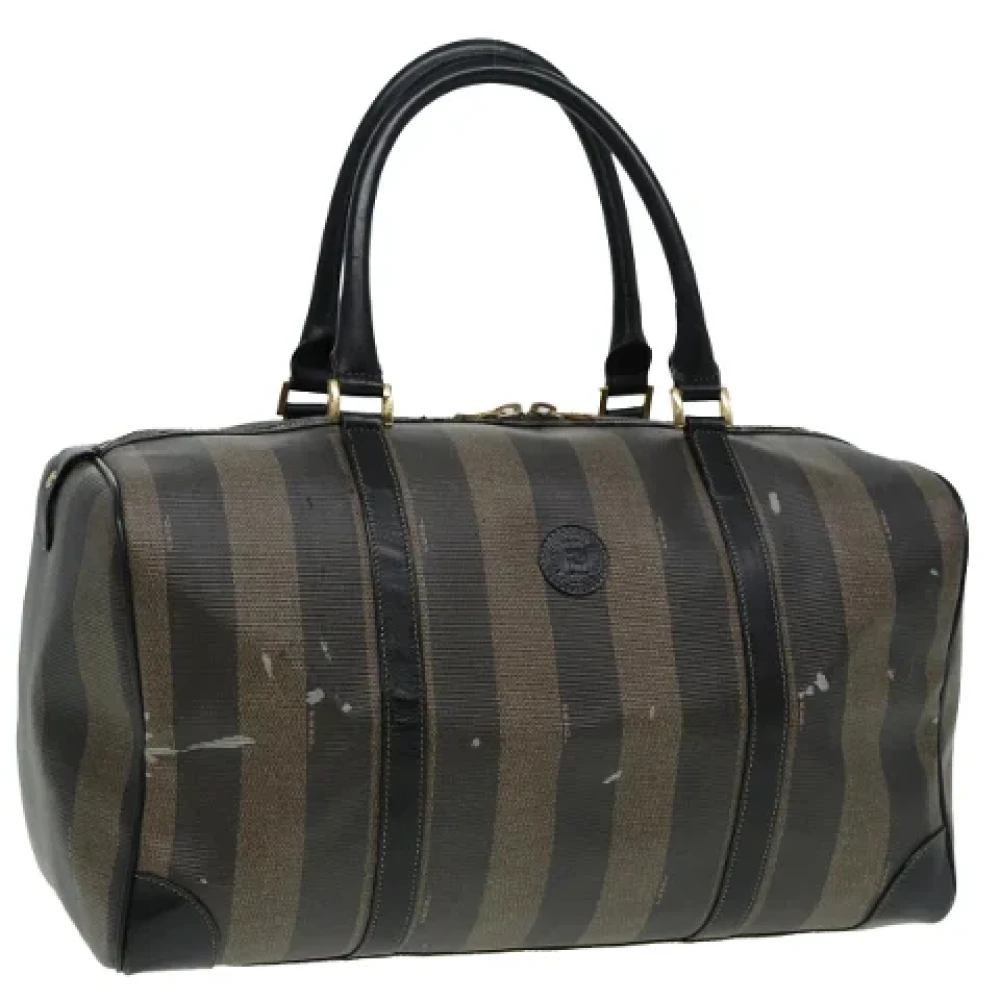 Fendi Vintage Pre-owned Nylon travel-bags Brown Dames