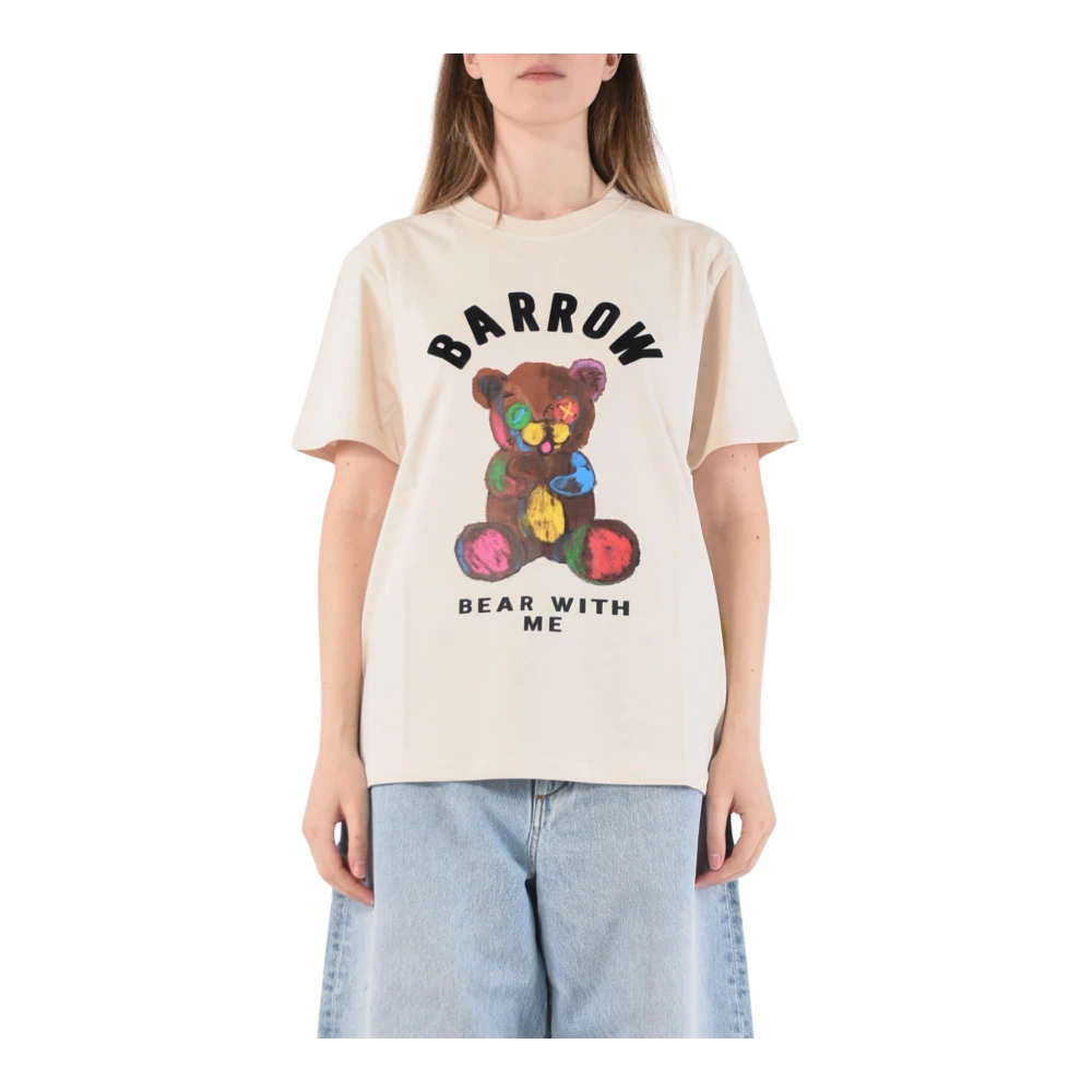 Barrow Katoenen T-shirt met Voorprint White
