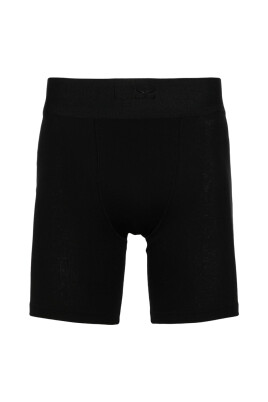 black-stretch-cotton-blend-ribbed-shorts