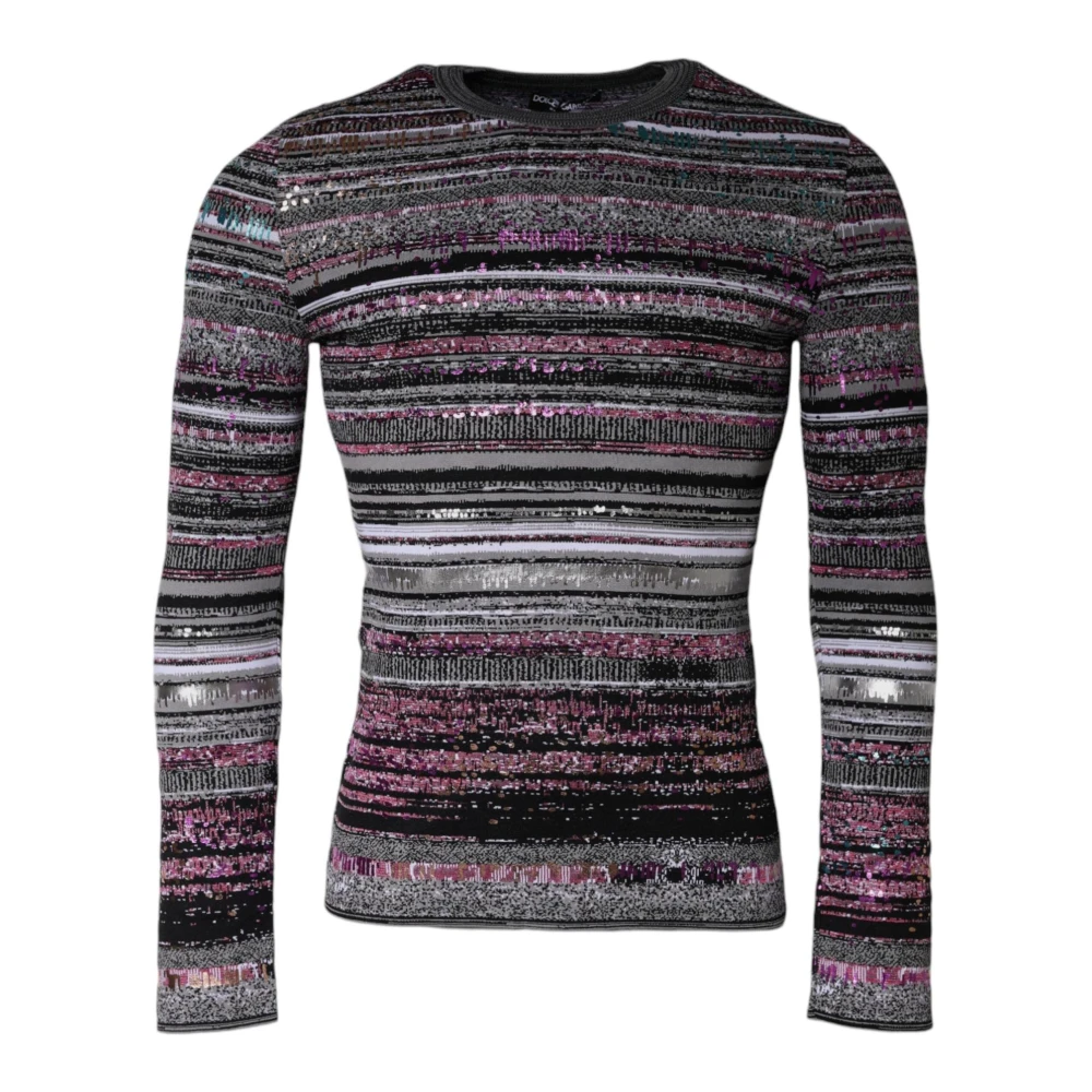 Dolce & Gabbana Multicolor Gestreepte Crew Neck Sweater Multicolor Heren