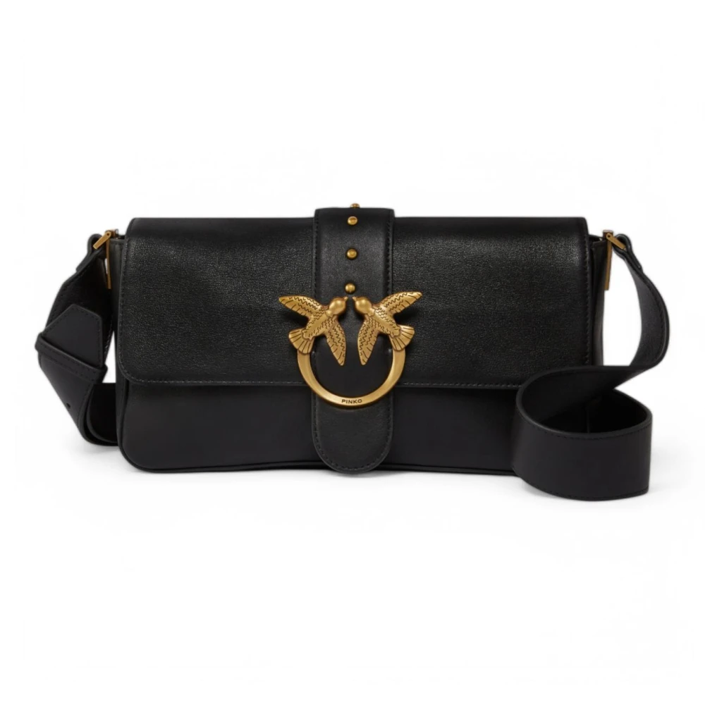 Pinko Women's Black Love One Classic Slouchy - Cross Body Bags - One Size - Bags